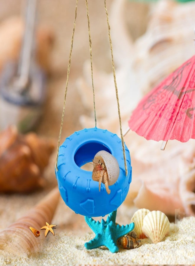 MAGNEECH Colours Hermit Crab Tire Swing,Suction Cup Hook Climbing Toy,Hermit Crab Terrarium Accessories - A Must-Have for Any Reptile Amphibian Small Aquatic Animals Lover(Blue) - Image 4